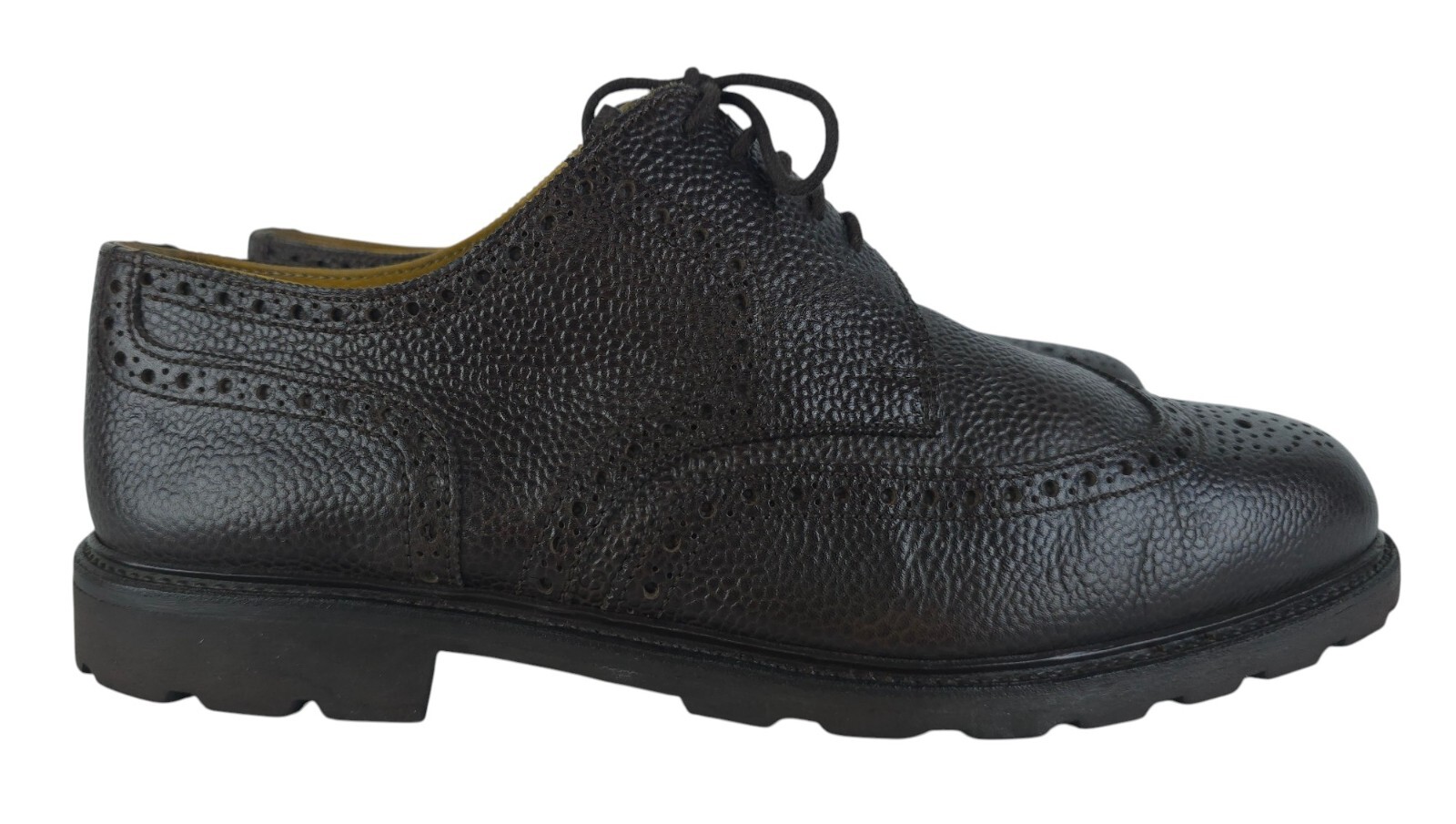 SAOLA Stivali derby Ludwig Reiter da uomo in pelle marrone scuro grana ciottolata Brogue UK 101 2