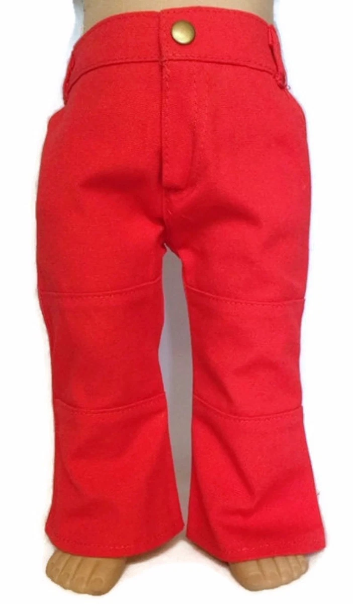 Red Pants with Pockets made for 18 inch American Girl Doll Clothes