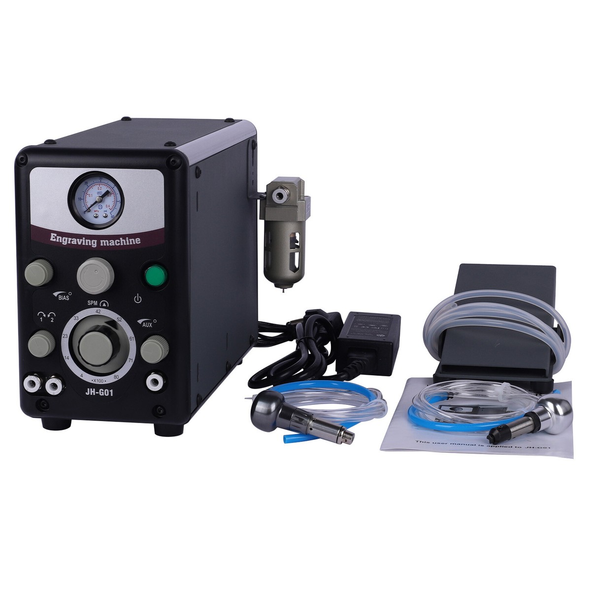 Pneumatic Graver Double Ended Jewelry Pneumatic Engraving Machine 400-8000  RPM