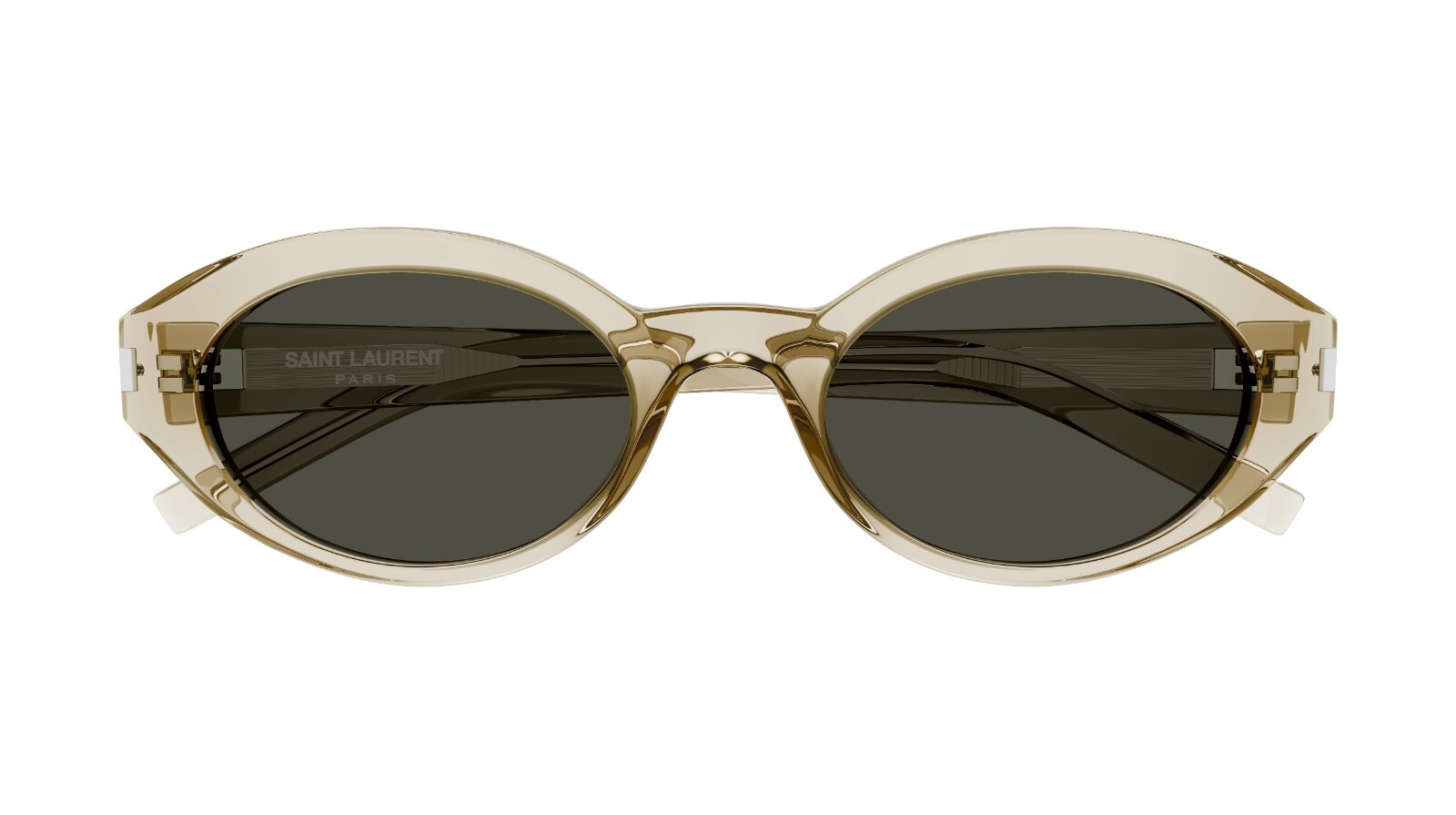 Saint Laurent SL 567 Occhiali da sole beige cristallo grigio (003)