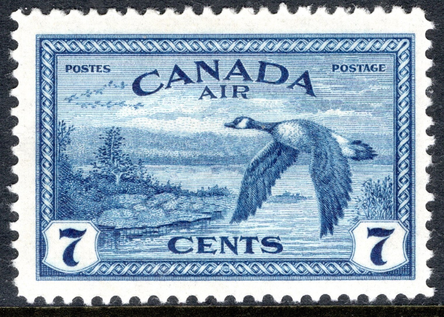 Canada Stamp Scott #C9, Air Mail, 7c, Canadian Goose, MLH, SCV$1.25