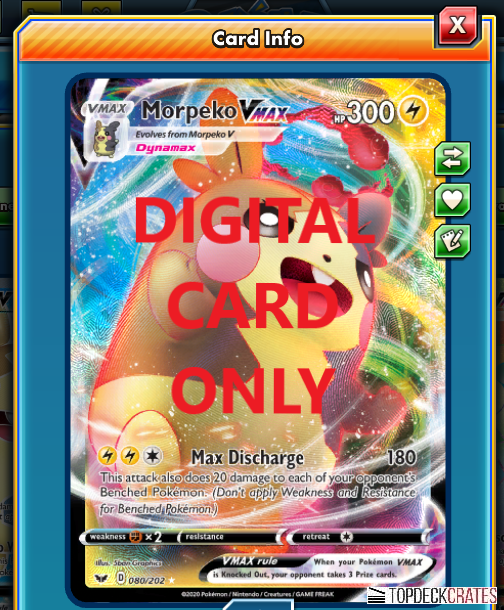 Morpeko Vmax SWSH Pokemon TCG Online PTCGO 080/202 DIGITAL CARD | eBay