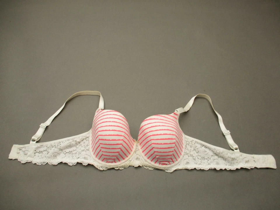 Sujetador Demi 36C Passionata Mujer Rosa/Blanco Forrado con Aros Cierre Trasero 1J Foto 3 de 4