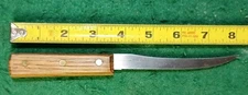 Vtg Old Homestead Serrated Tomato Knife W/ Wood Handle From Japan