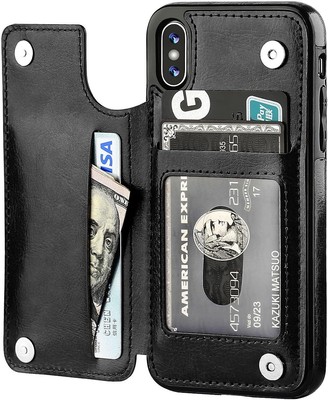 iPhone Xs iPhone X Wallet Case with Card Holder,OT ONETOP Premium PU Leather