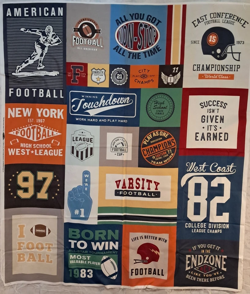 Painel Varsity Football por Riley Blake Designs, 54x64, painel grande somente - Imagem 2 de 4