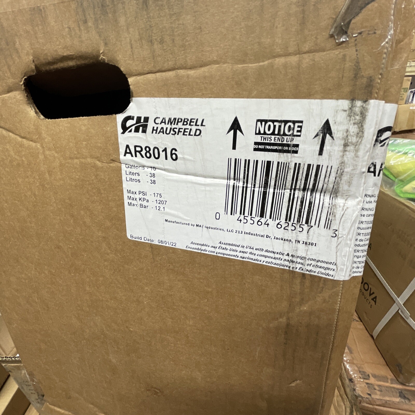 Campbell Hausfeld Air Receiver/Surge Tank AR8016 New
