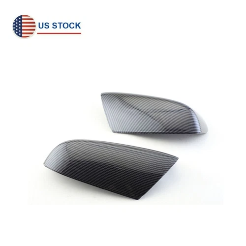 Pair Carbon Fiber Look Side Rear view Mirror Cover Caps For Honda Accord 2003-07