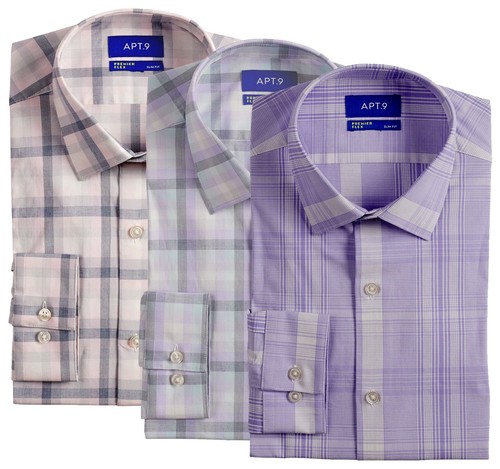 New APT 9 Mens Slim-Fit Easy-Care 