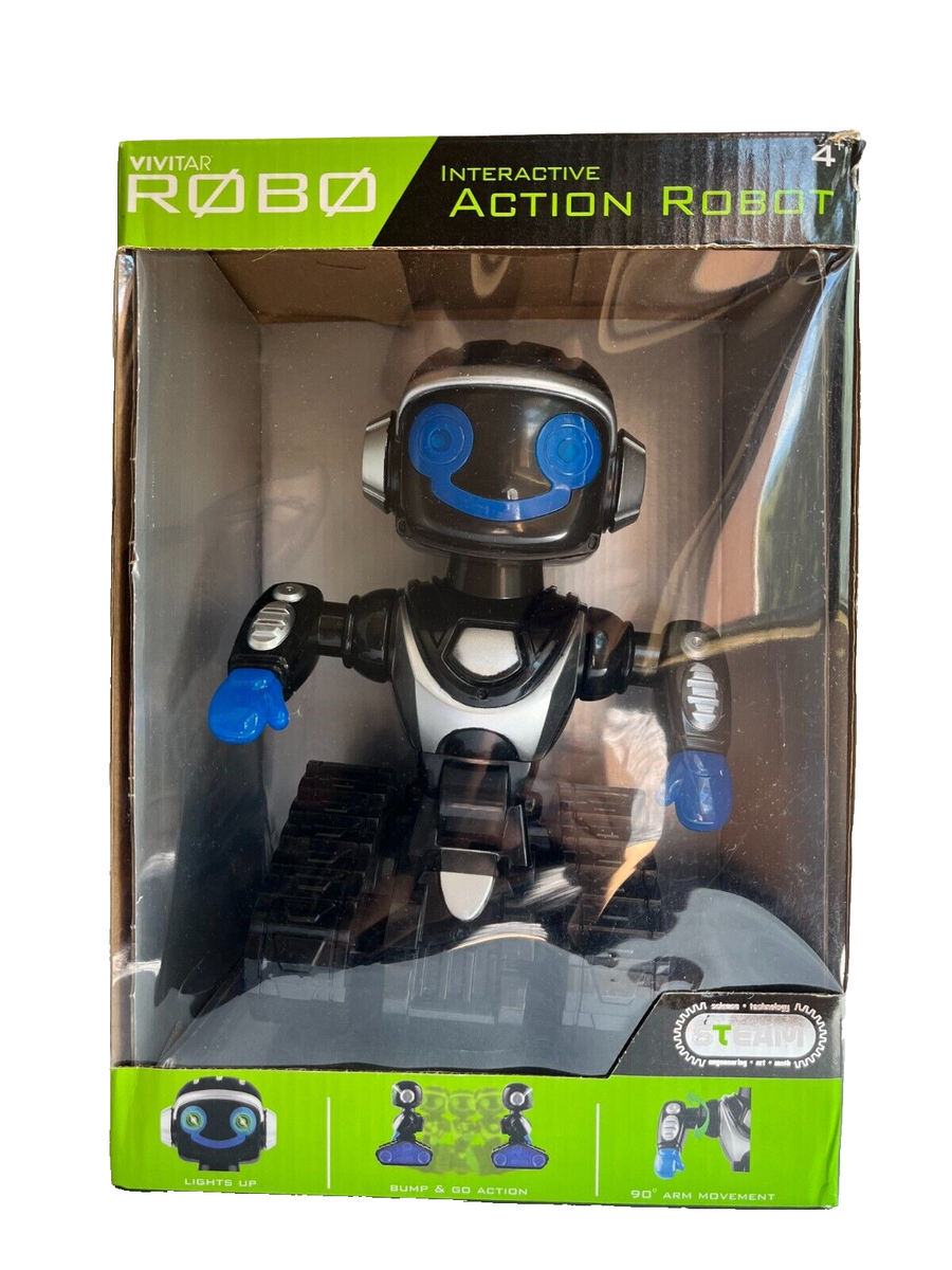 Vivitar Interactive Action Robot Black/Blue/Silver with Steam Technology