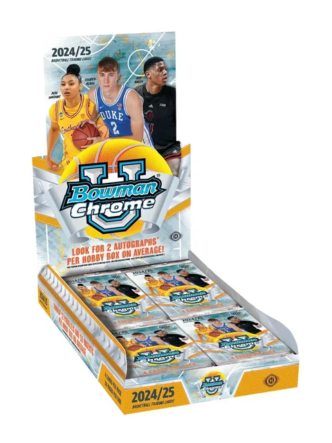 2024-25 Bowman University Chrome Basketball Hobby Box RIPPED LIVE ONLY
