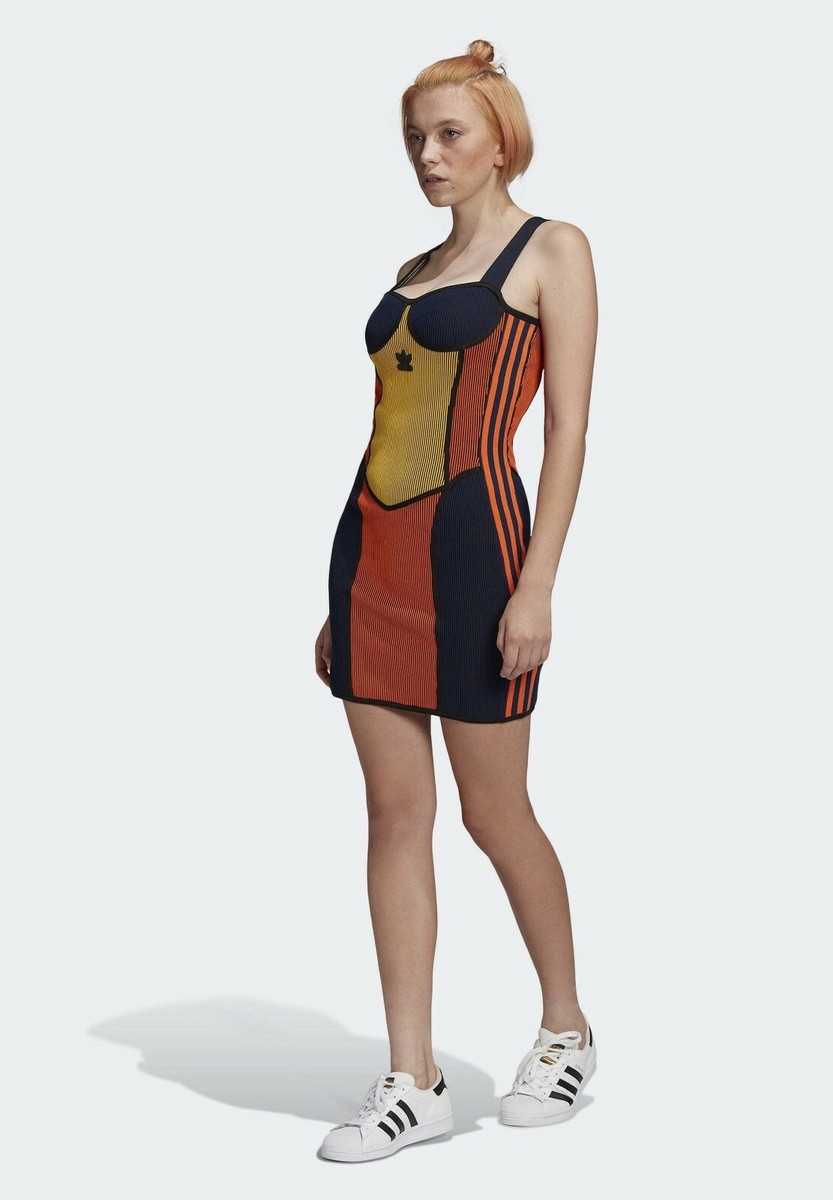 adidas Originals x Paolina Russo knitted logo corset dress
