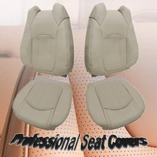 For 2008-2012 Buick Enclave Driver Passenger Bottom Top Leather Seat Cover TAN