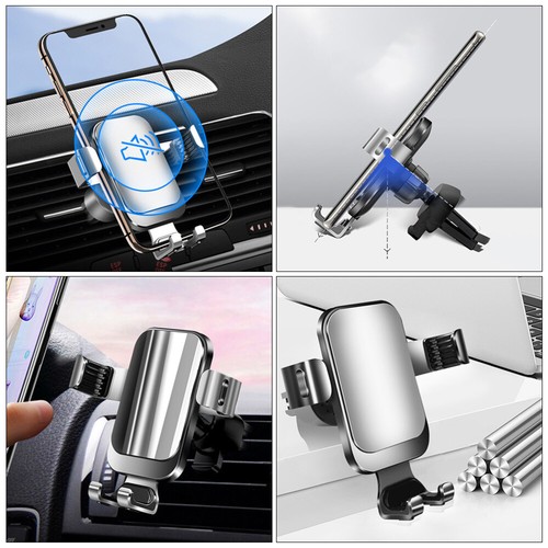 Metal Gravity Bracket Cell Phone Holder Support Clip Car Vent Magnetic - 第 2/12 張圖片