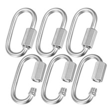 6-Pack Quick Chain Link Connector, M4 304 Stainless Steel Locking Repair Links