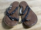 Sam Edelman Gigi Studded Brown Black Flat Thong Sandals Women's Size 9 — photo 1