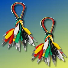20 Pcs Electrical Jumper Cables Test Leads with Alligator Clips for Circuit new