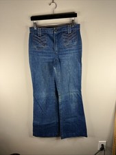 Vintage Maverick Jeans Adult 13/14 Wide Bell Bottom 70s Women B45