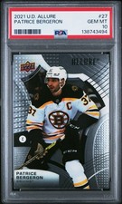 2021 Upper Deck Allure Patrice Bergeron #27 PSA 10 Pop 2
