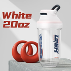 PROCHAIN Protein Shaker Bottle, Pre Workout Small Mixing Cup 20 Ounces, White