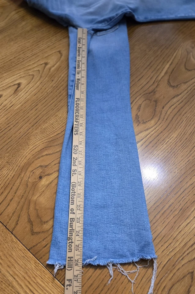 MOTHER Jeans Insider Crop Step Fray “Rough Stud”, Sz 30 #1157-360 - Image 3 of 4