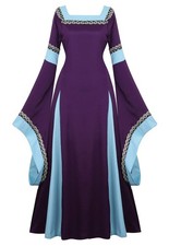 Parlsdy Women's Renaissance Dress Pirate Peasant Medieval Costume X-Large