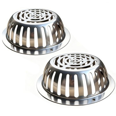 SUS304 Stainless Steel Roof Dome Drain Cover Strainer Anti-Clogging Atrium Gr...