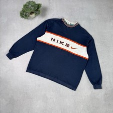 Felpa Nike Big Logo vintage anni 90 taglia L blu uomo 