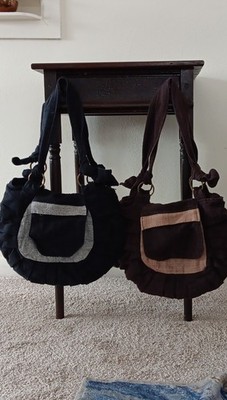 Earth Divas #2 Black Gray, Brown Beige Shoulder Bag with Zipper, Inner Pockets 
