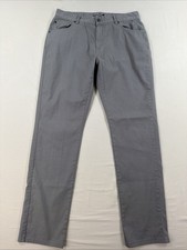 Johnnie O Atlas Pants Mens Actual 34x32 Gray 5-Pocket Stretch JMPA100060