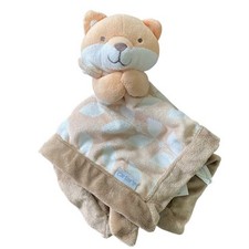 Carters Brown Fox Baby Security Blanket Plush Soft Lovey Tan Leaf Comfort