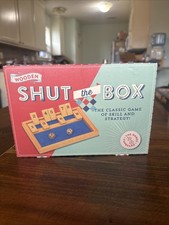 Wooden SHUT THE BOX Classic Game of Dice Strategy SEALED