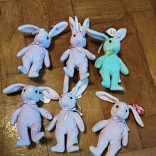 TY Beanie Babies X 6  Bunnies Rabbits 
