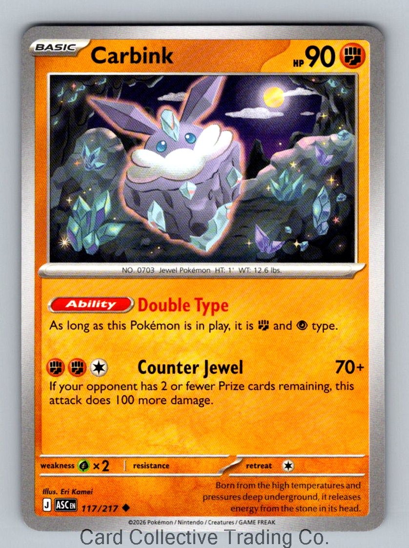 Carbink Uncommon ME: Ascended Heroes 117/217 NM