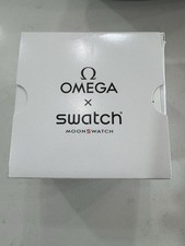 Brand New Swatch Omega Mission To The Moonphase White Ceramic Watch
