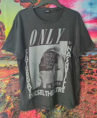 Diesel T Shirt Gr.L Schwarz Big Graphic Logo