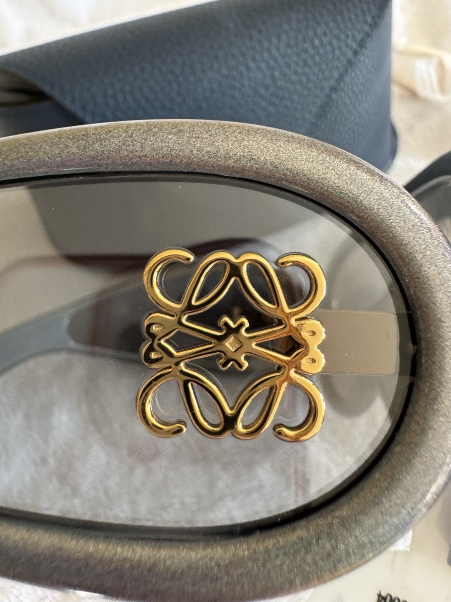 LOEWE Wave Mask Anagram Mirror Sunglasses Gray Authentic | eBay