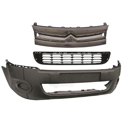 Stoßstange vorne schwarz+Grill Citroen Berlingo / für Peugeot Partner Bj. 08-12