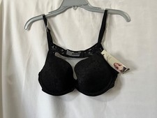 No Boundaries Padded Push Up Underwired Bra Black Adjustable Strap Lace U pick