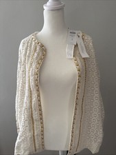 NWT Chico s Embellished Lace Artisan Jacket Size 3 MSRP 149
