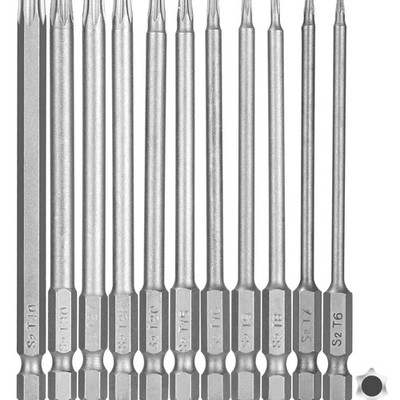 Torx Schraubendreher Set 11-tlg Magnetisch 100mm T6-T40 für Auto Elektronik H...