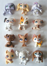 12 PC Littlest Pet Shop LPS VARIETY Dog LOT 297 Dalmation 341 Husky 465 Sheepdog