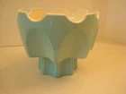 Red Wing Art Pottery Prismatique Compote #788 Blue/White Extremely nice