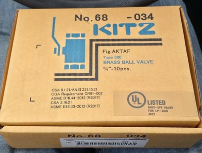 New Box of 10 FNW 3/4'' Brass Ball Valve 2-Piece Sweat Full Port 600 WOG