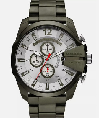 Diesel DZ4478 Mega Chief Chronograph Olive Ion Plated Edelstahl Herrenuhr Ø51mm