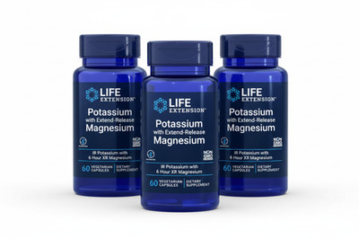 Potassium with Extend-Release Magnesium 180 CAPS TOTAL 3 PACK Life Extension