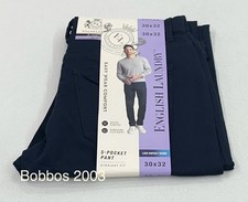 English Laundry Men's Straight Fit 5 Pocket Pants, Dark Blue, Size 30X32