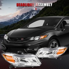 For 2012-2015 Honda Civic 4Dr Replacement Headlights Assembly Pair Left + Right