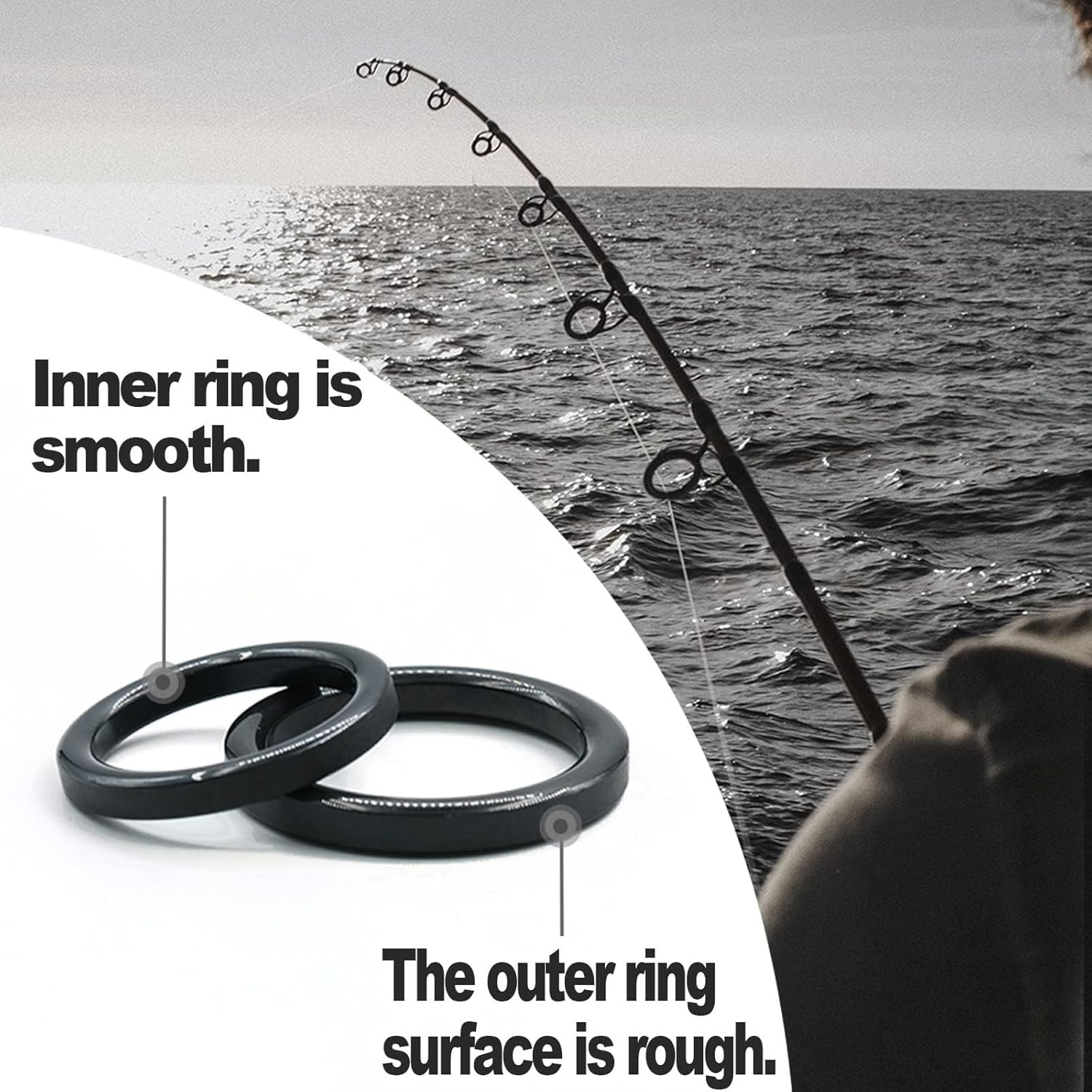 9KM DWLIFE Fishing Rod Repair Ceramic Guide Ring Small, B - 100pcs 