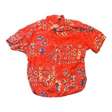 Vintage Jams World Hawaiian Shirt M Colorful Abstract Floral Beach Lightweight